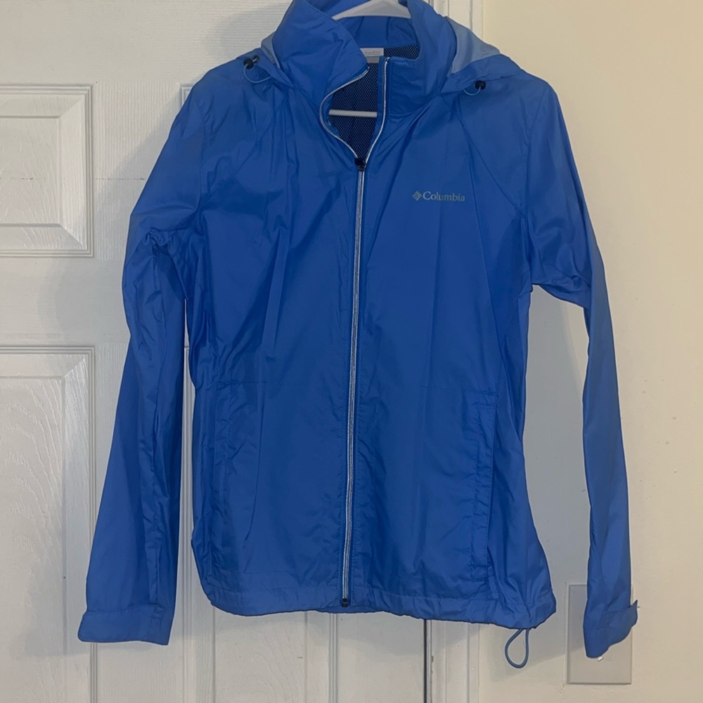 Columbia Blue Windbreaker Jacket Size L